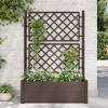 vidaXL Garden Planter Mocha Polypropylene Large Planters - 39.4" x 16.9" x 55.9" - Mocha - 2 of 4