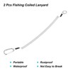 Unique Bargains Fishing Retractable Elastic Heavy Tools Lanyard Safety Cord Spiral Lanyard 2 Pcs - 3 of 4