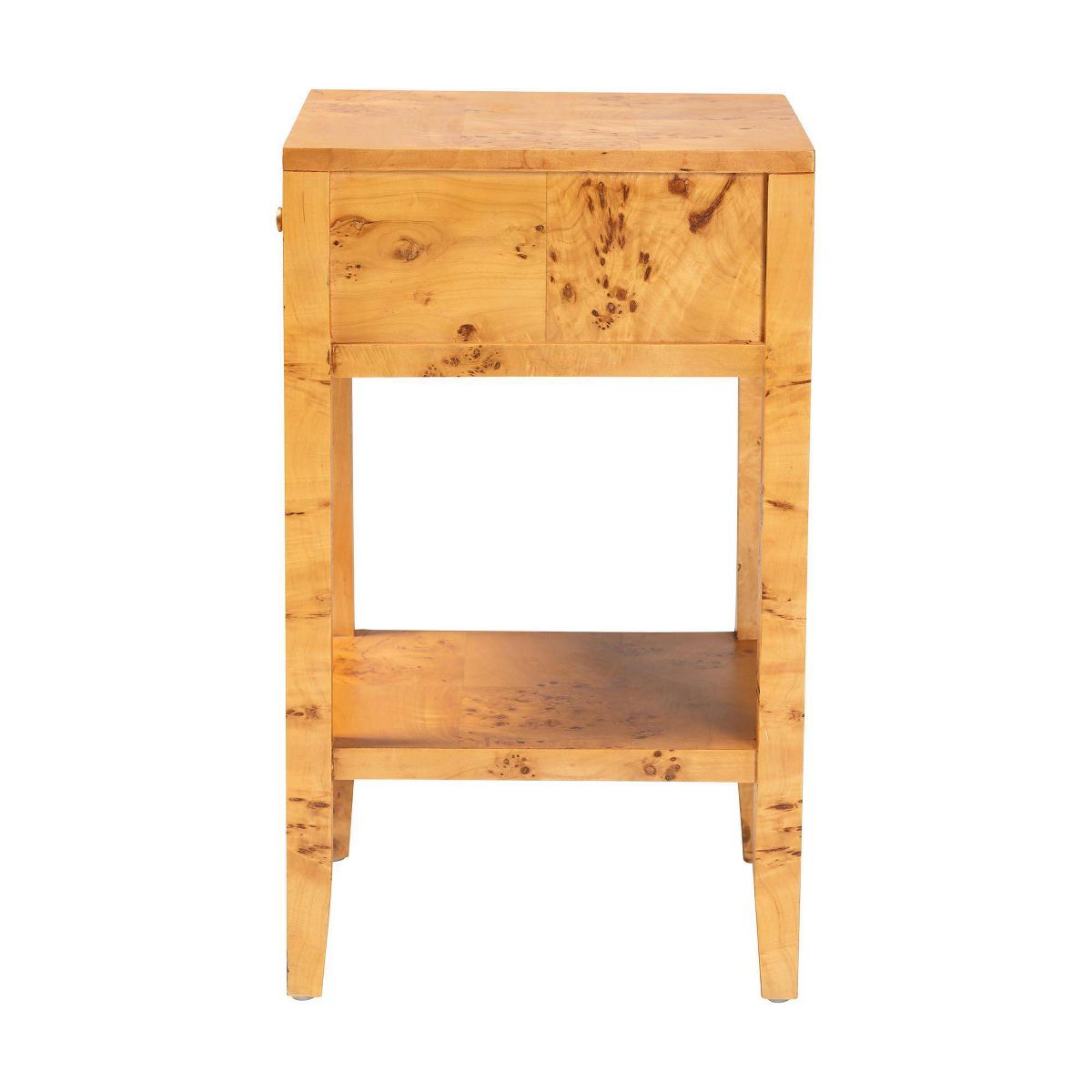 bali & pari Ghina Wood 1 Drawer Nightstand Light Mappa Burl - thumbnail 2