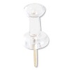 U Brands Standard Push Pins Plastic Clear Gold Pin 7/16" 100/Pack 3087U06-24 - 2 of 4
