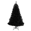 6ft. Black Artificial Christmas Tree with 400 Clear LED Lights & 1036 Tips – Bold Modern Holiday X-Mas Display - 3 of 4