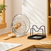Pot Lid Holder and Spoon Rest with Drip Tray for Pot Lids, Countertop Storage, Cutting Board Rack for Spatula Spoon Pot Cover Chopping Board - 4 of 4