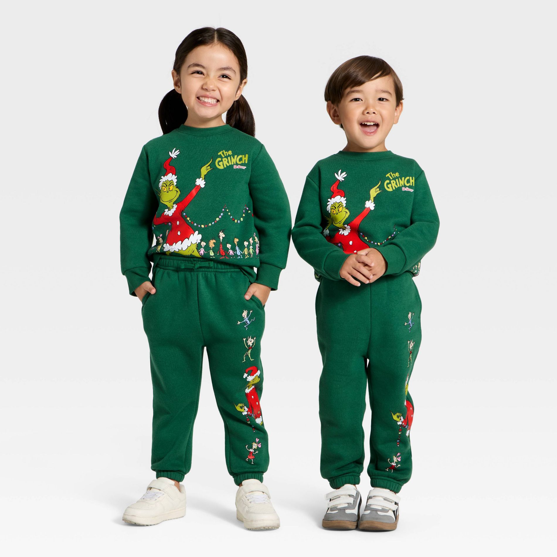Toddler The Grinch Fleece Joggers - Dark Green
