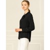 Allegra K Women's Work Office Long Sleeve Button Decor Elegant Bow Tie Neck Blouse - 4 of 4