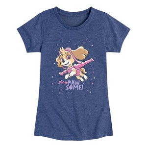 Girls' - Paw Patrol - Skye Stay Pawsome Fitted Short Sleeve Graphic T-Shirt - 1 of 4