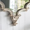 SEVOBAL Bathroom Vanity Mirrors Artistic White Diamond Scrollwork Mirror Versatile Hanging Options Multi-Purpose, White, 23.4"*1.2"*29.9" - 4 of 4