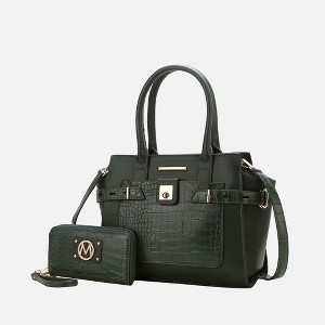 MKF Collection Isla Crocodile Embossed Women’s Satchel Bag with wallet by Mia K - 1 of 3