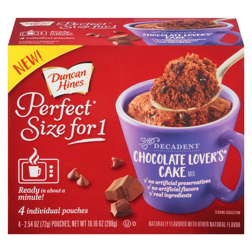 UPC 644209425167 product image for Duncan Hines Perfect Size for 1 Chocolate Lovers Cake Mix - 10.16oz/4ct | upcitemdb.com