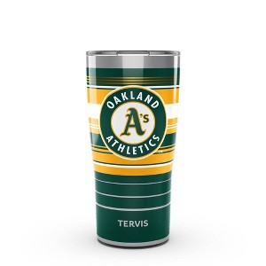 MLB Oakland Athletics 20oz Hype Stripes Stainless Steel Tumbler - 1 of 4