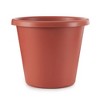 The HC Companies 20 Inch Classic Durable Plastic Flower Pot Container Garden Planter with Molded Rim and Drainage Holes, Terra Cotta (6 Pack) - image 2 of 4