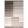 Area Rugs: Washable Non-Slip Modern Abstract Stripes Carpet, Soft Low Pile Foldable Stain Resistant Rugs for Living Room, Bedroom, Home, Brown - 2 of 4