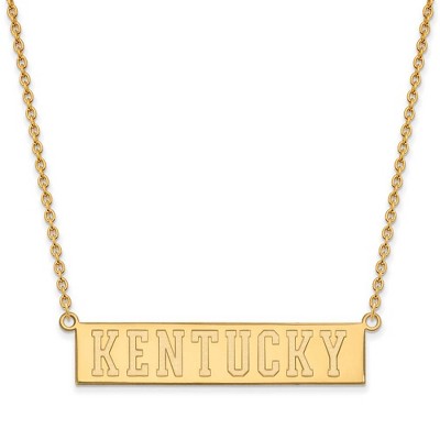 Black Bow Jewelry 10k Yellow Gold Kentucky Wildcats NCAA Necklace 18 Inch