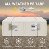 10x20 FT Outdoor Carport, Heavy Duty Car Canopy With Roll-up Door and Sidewalls, Portable Garage Party Tent Boat Shelter for Car Truck SUV Boat - 3 of 4