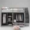 Twin Size Loft Bed with Storage Wardrobes, Drawers, Shelves & Staircase, No Box Spring Needed, Space-Saving Design - 2 of 4