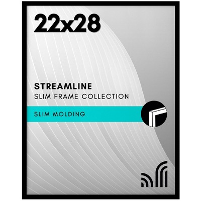 Americanflat Thin Picture Frame with shatter-resistant glass - Horizontal and Vertical Formats for Wall and Tabletop