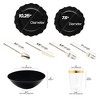 Smarty Had A Party Black Round Lotus Plastic Tableware Set - 60 Sets - 3 of 3