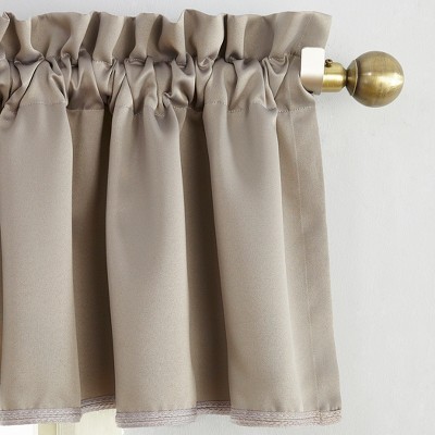 Stone Rod Pocket Room Darkening Curtain Valance, 54"x18"