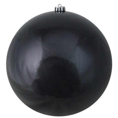 Northlight Shiny Jet Black Shatterproof Christmas Ball Ornament 10" (250mm)