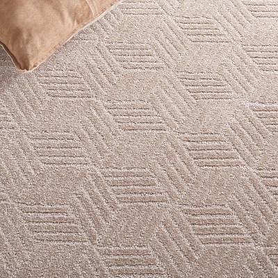 Beige 8' x 10' Non-slip Synthetic Area Rug
