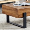 Sapphtopaz Coffee Table Rectangle Coffee Tables for Living Room Dining Table with Metal Bracket Legs for Living Room, Office - 3 of 4