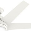 52" Sotto Ceiling Fan with LED Light White - Hunter Fan: 6 Blades, Modern Design, Remote Control - 2 of 4