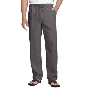 COOFANDY Men's Casual Linen Pants Elastic Waist Drawstring Beach Summer Pants Lightweight Linen Trousers - 1 of 4