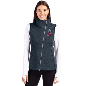 Los Angeles Angels Cutter & Buck Mainsail Sweater Knit Womens Asymmetrical Vest - 1 of 1