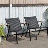 Amazonia 2pc Zanzibar Outdoor Patio Accent Chair: Teak & Cast Aluminum, No Assembly Required - 2 of 4