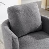 Hrinhom Swivel Barrel Chair,Modern Boucle Accent Chair with Metal Base - 4 of 4