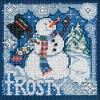 Mill Hill Buttons & Beads Counted Cross Stitch Kit 5"X5"-Frosty Snowman Winter - 2 of 2