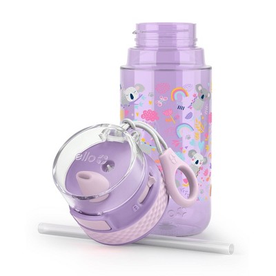 Stratus Plastic Kids&#39; 16oz Water Bottle Purple/Pink Koala - Ello