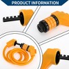 Unique Bargains Bike Lock Extended Bicycle Padlock Cable Resettable 5 Digit Bike Lock Orange Set - 2 of 4