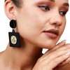 SOHI Women's Onyx Black Party Drop Earrings - 4 of 4