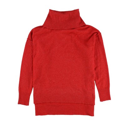 bar III Womens Split-Hem Turtleneck Pullover Sweater