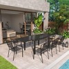 Mondawe 9-Piece Aluminum Extendable Outdoor Patio Dining Set,With Telescopic Table & Mesh Chairs Patio Set - 3 of 4