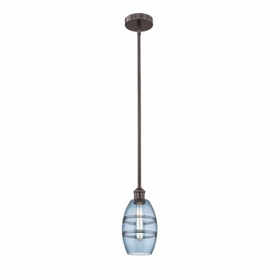 Vaz - 1 Light Stem Hung Mini Pendant In Industrial Style-7.63 Inches Tall and 5.88 Inches Wide