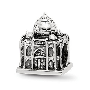 Black Bow Jewelry Antiqued Sterling Silver 3D Taj Mahal Bead Charm - 1 of 4