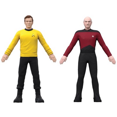 FleXfigs: Captain Kirk & Captain Picard - 2 Character Pack -Ages 3+