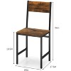 ADILE Dining Chairs Set of 2, Industrial Kitchen Chairs with Metal Legs - 3 of 3