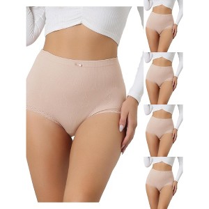 Allegra K Women's Breathable Soft High Waist Stretch Comfortable Tummy Control Briefs Multicolored - 1 of 4
