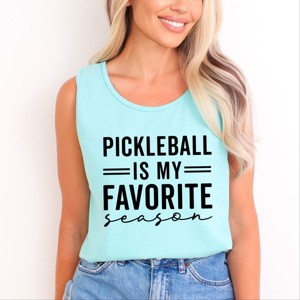 Simply Sage Market Pickleball Is My Favorite Season Garment Dyed Tank - 1 of 3