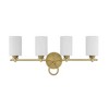 Savoy House Woodbury 4 - Light Vanity in  Warm Brass - 3 of 4