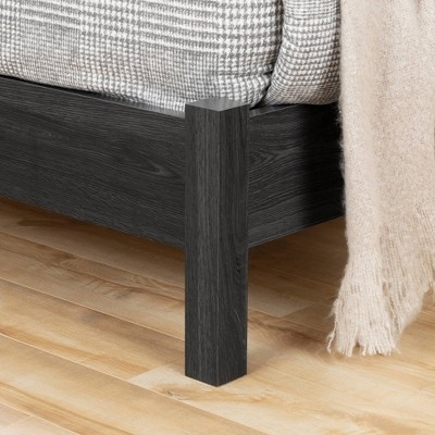 Queen Gray Oak Low Profile Platform Bed Frame