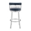 30" Madrid Counter Height Barstool: Brushed Stainless Steel, Swivel Seat, Armen Living - 2 of 4