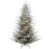 Northlight Real Touch™️ Pre-Lit Flocked Little River Fir Artificial Christmas Tree - 6.5' - Clear Lights - 2 of 4