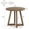 Tribesigns 31.5" Small Round Dining Table for 2-4, Circle Dining Dinner Table with Pedestal, for Dining Room, Living Room, Brown - 2 of 4