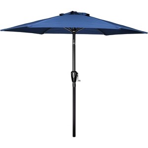 Gsluuk Simple Deluxe 7.5' Patio Outdoor Table Market Yard Umbrella with Push Button Tilt/Crank - 1 of 1