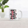 Crazy Dog Whats Your Favorite Scary Movie Mug Funny Sarcastic Scary Graphic Novelty Coffee Cup-11oz - 2 of 4