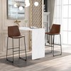 Dovelina 29" Modern PU Leather Barstool Counter Stool Set of 2 - 3 of 4