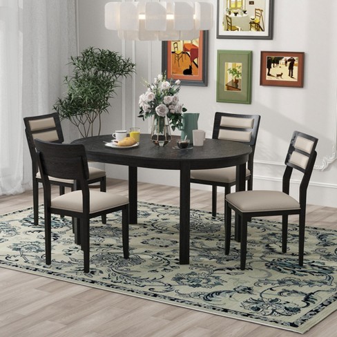 Round farmhouse table online set